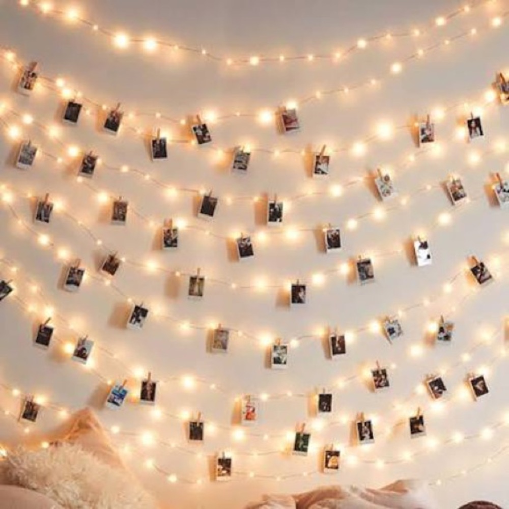 Home Core Gold Wire LED Gold Glittery Photo Clip Fairy Lights. - Picture 15 of 16